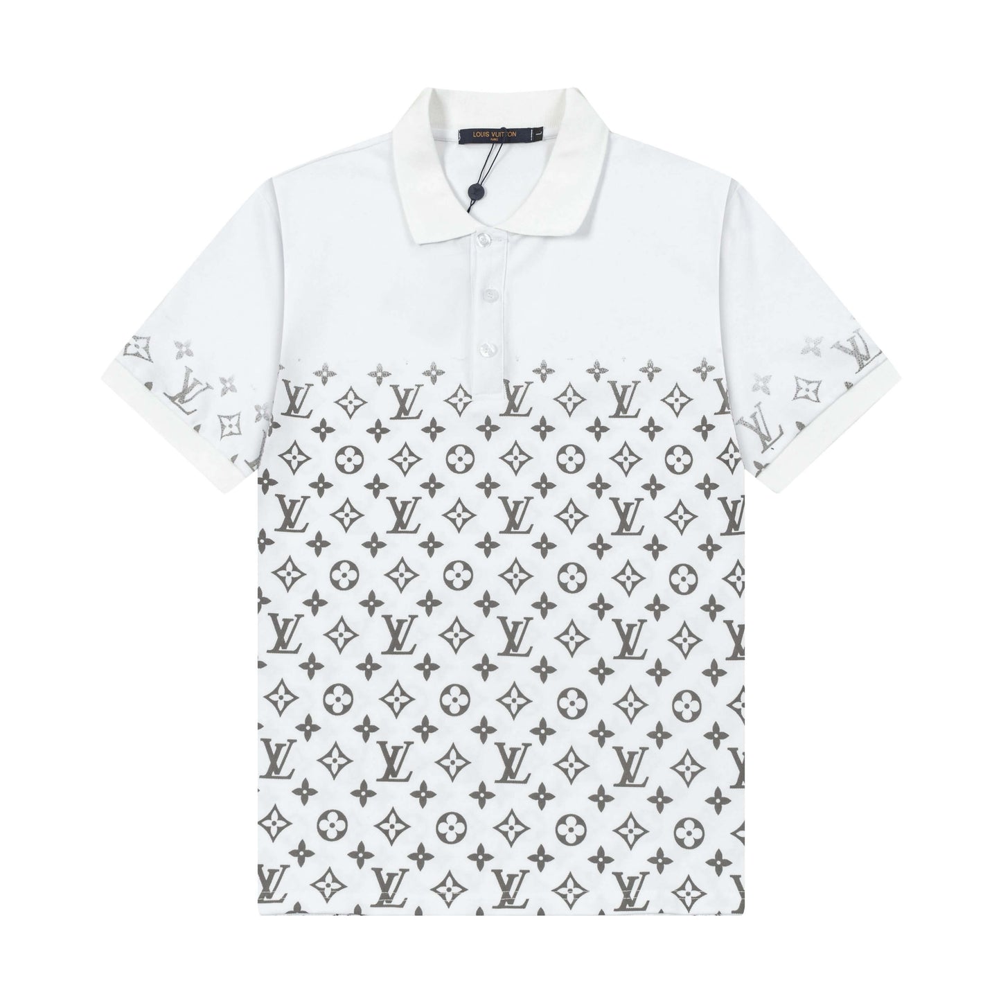 Polo con estampado completo de medio cuerpo