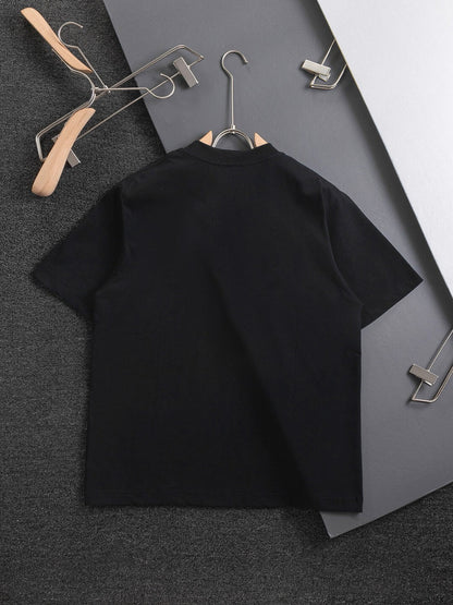 T-shirt brodé de lettres florales