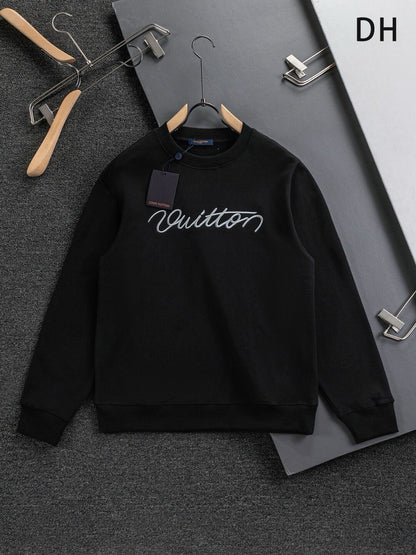 Front Letter Embroidery Sweatshirt