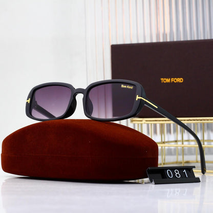 Gafas de sol minimalistas retro con montura cuadrada y patillas finas