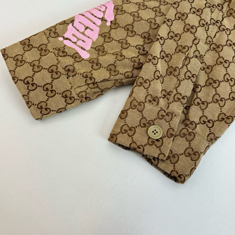 Khaki and Pink Patchwork Embroidered Jacket