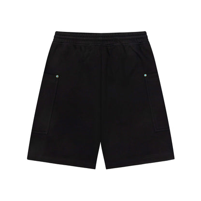 Pantalones cortos con detalle de hebilla turquesa