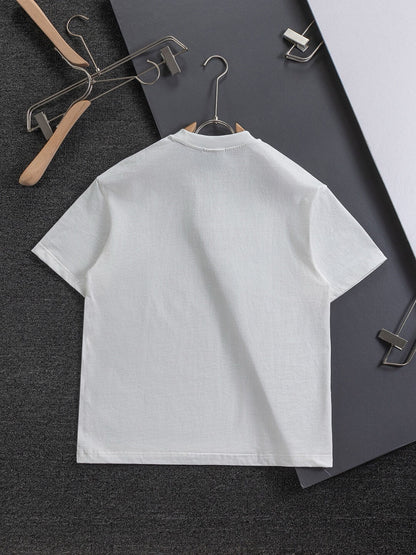 T-shirt brodé de lettres florales