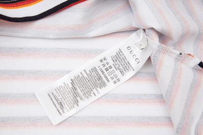 Camisa polo de rayas con patchwork