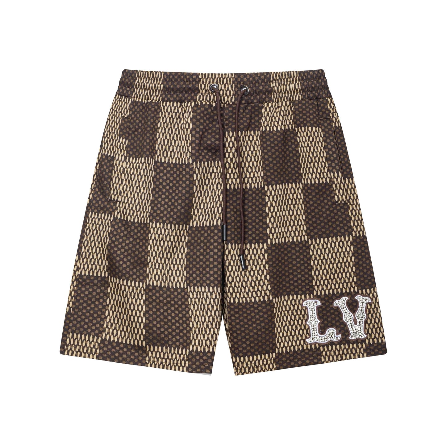 Pantalones cortos de playa a cuadros de moda