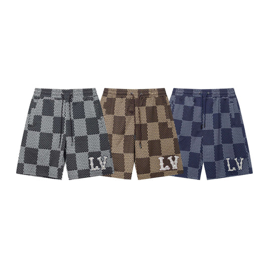 Short de plage à carreaux tendance