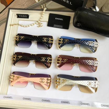 Lunettes de soleil monobloc sans monture à design dégradé