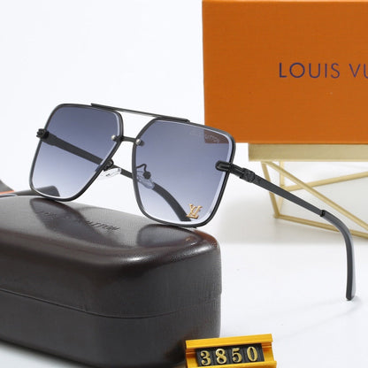 Lujosas gafas de sol estilo aviador con montura metálica