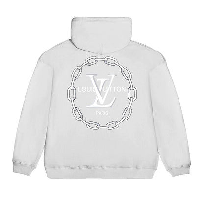 Sudadera con capucha y estampado de cadenas