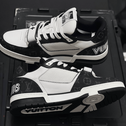 Zapatillas deportivas de piel con estampado clásico