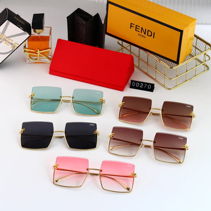 Lunettes de soleil surdimensionnées à demi-cercle minimalistes