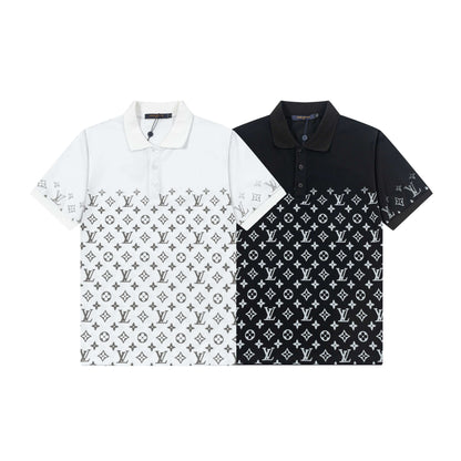 Polo con estampado completo de medio cuerpo