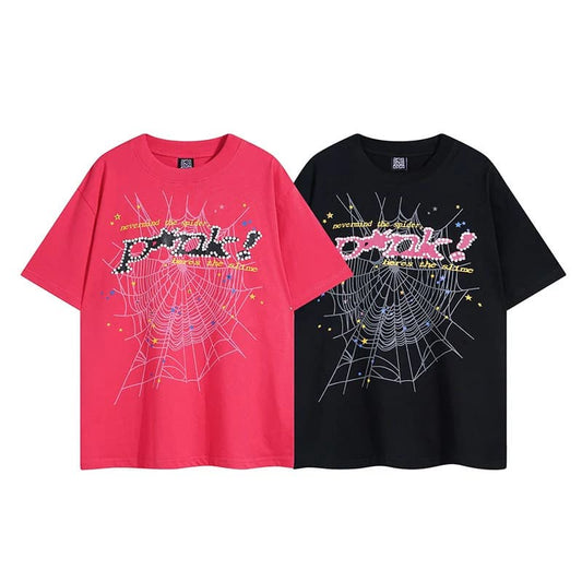 Camiseta clásica rosa y negra