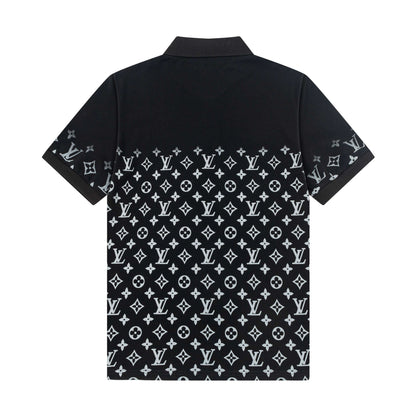 Polo con estampado completo de medio cuerpo