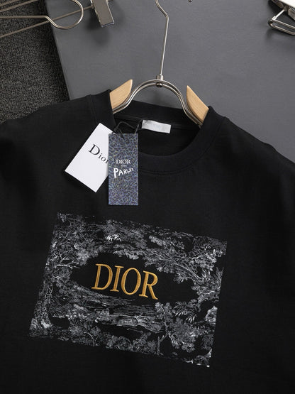 T-shirt brodé de lettres florales