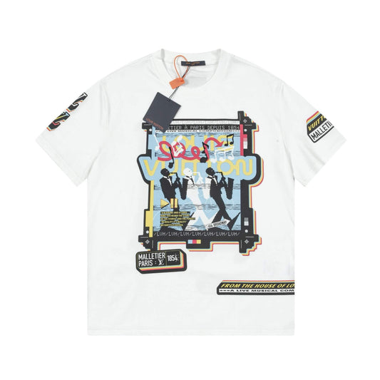 Camiseta con estampado de músico