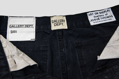 Black Graffiti Splash Paint Washed Denim Pants