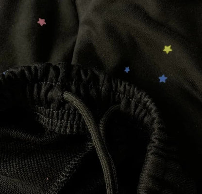 Pantalones negros y rosas