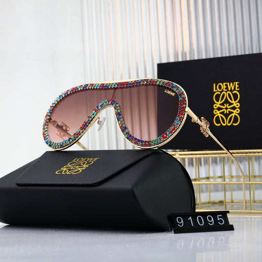 Gafas de sol de moda con protección de diamantes