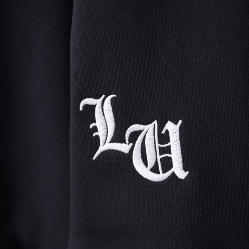 Cross Emblem Leather Patch Sweatshirt