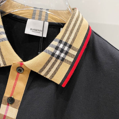 Camiseta polo con cuello a cuadros