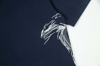 Camiseta con bordado de caballo