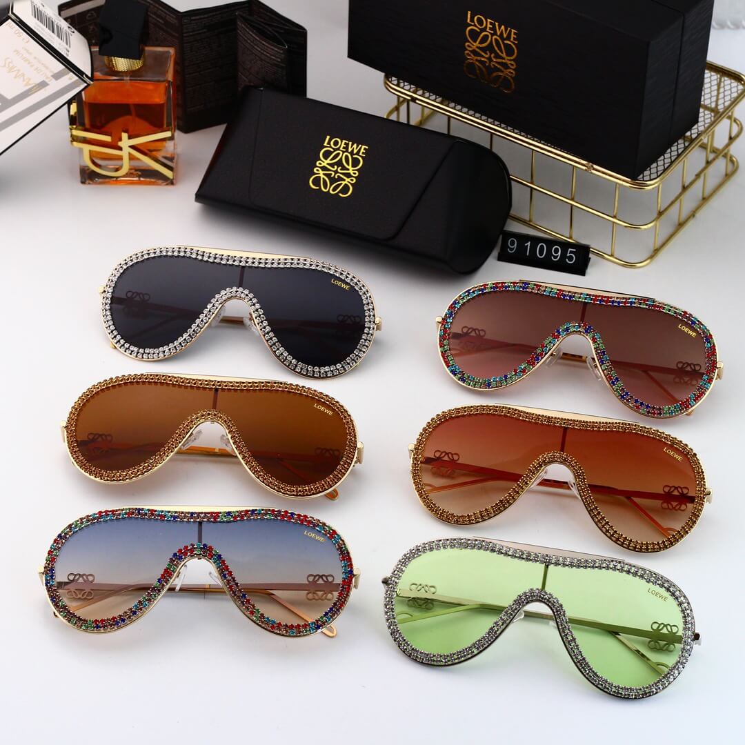 Gafas de sol de moda con protección de diamantes