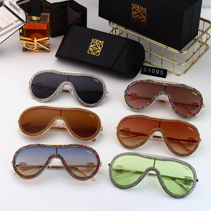 Gafas de sol de moda con protección de diamantes