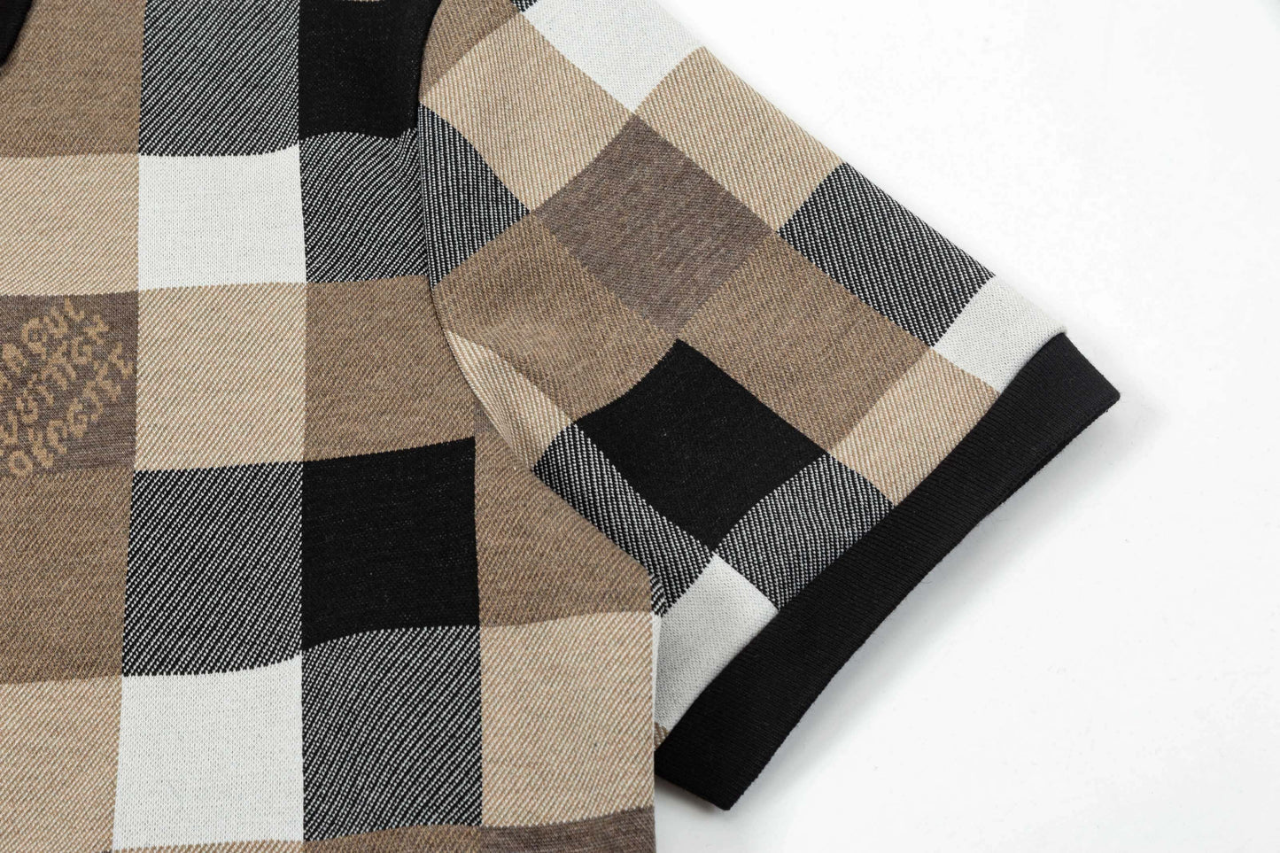 Polo à motif treillis