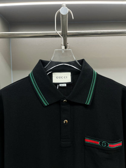 Nueva camisa polo con bolsillo bordado