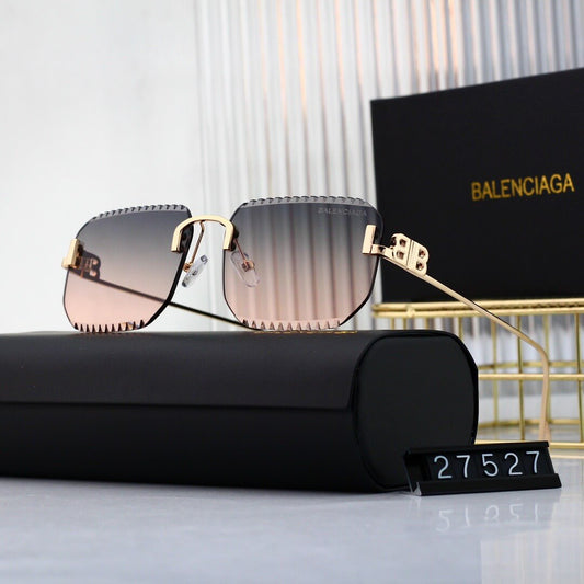 Lunettes de soleil carrées exquises sans monture