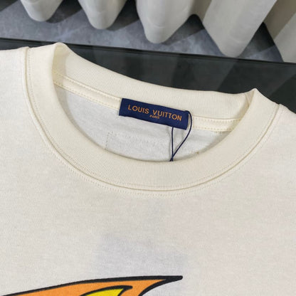 Camiseta de locomotora con grafiti de llamas 2025
