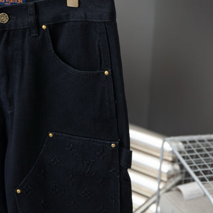 2025 Heavy-Duty Denim Cargo Shorts