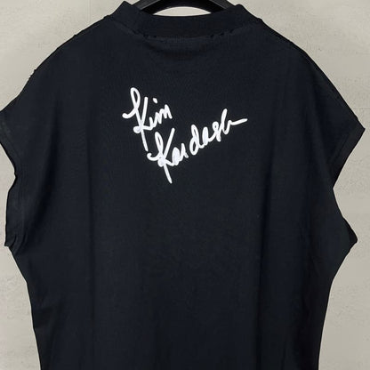 Camiseta vintage sin mangas desgastada