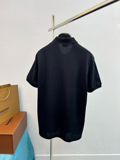 Polo noir brodé Warhorse