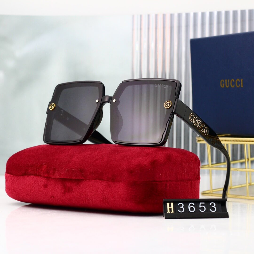 Lunettes de soleil carrées au design rétro moderne à monture complète