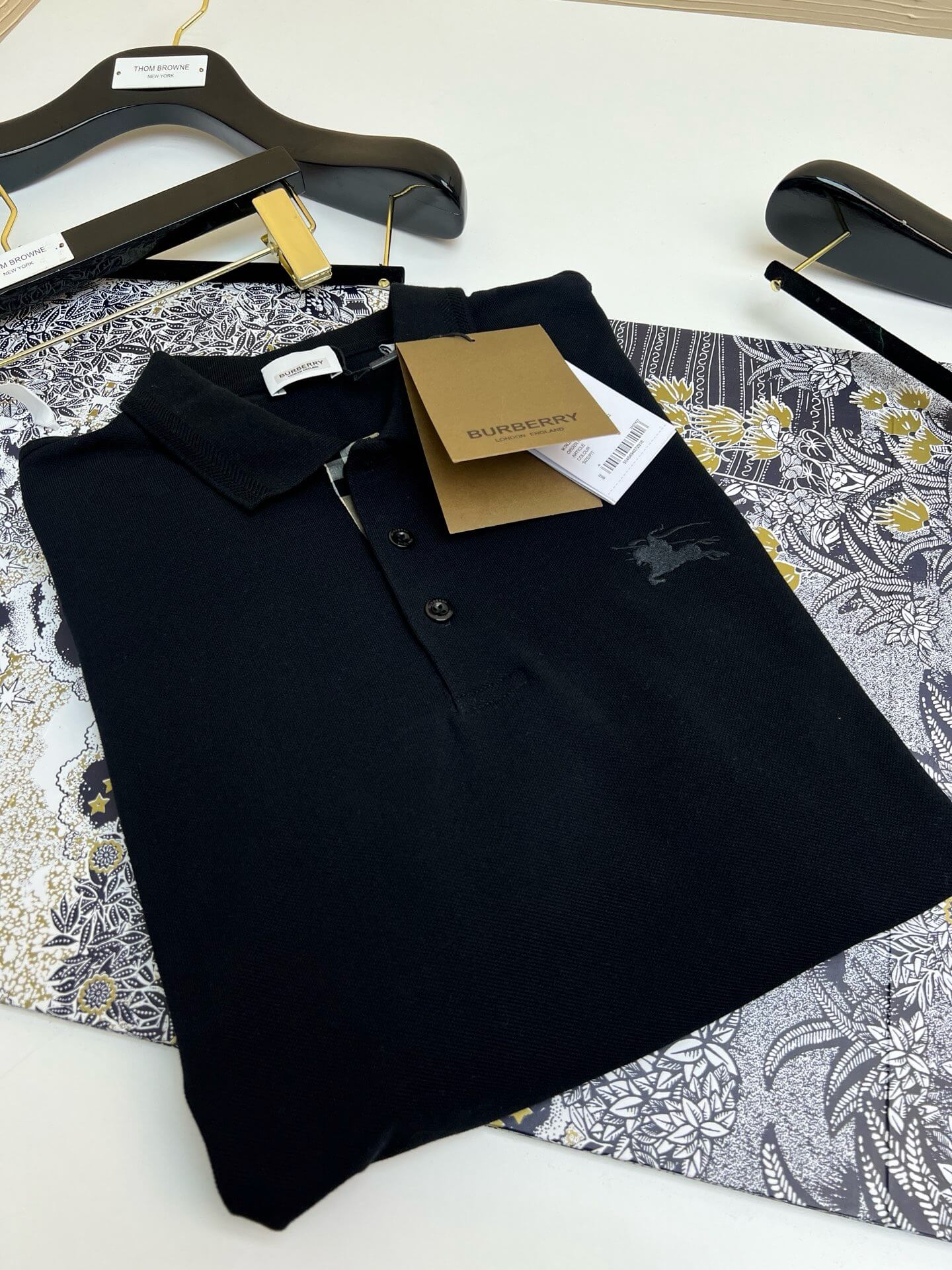 Polo noir brodé Warhorse