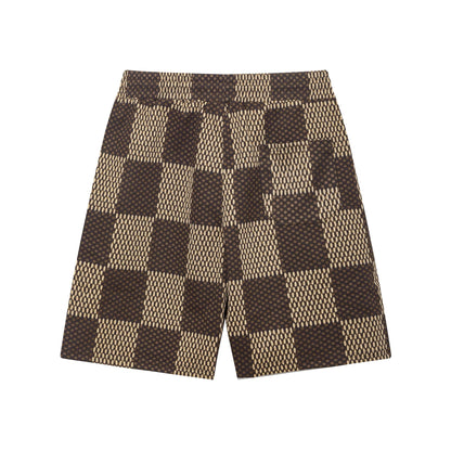 Pantalones cortos de playa a cuadros de moda