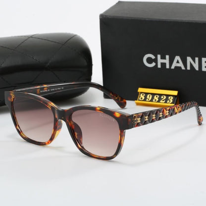 Gafas de sol con patillas y diseño de diamantes de estilo elegante
