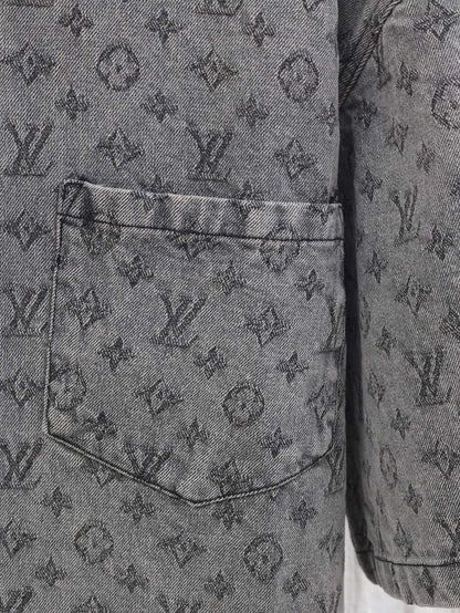 Exquisita camisa vaquera de jacquard
