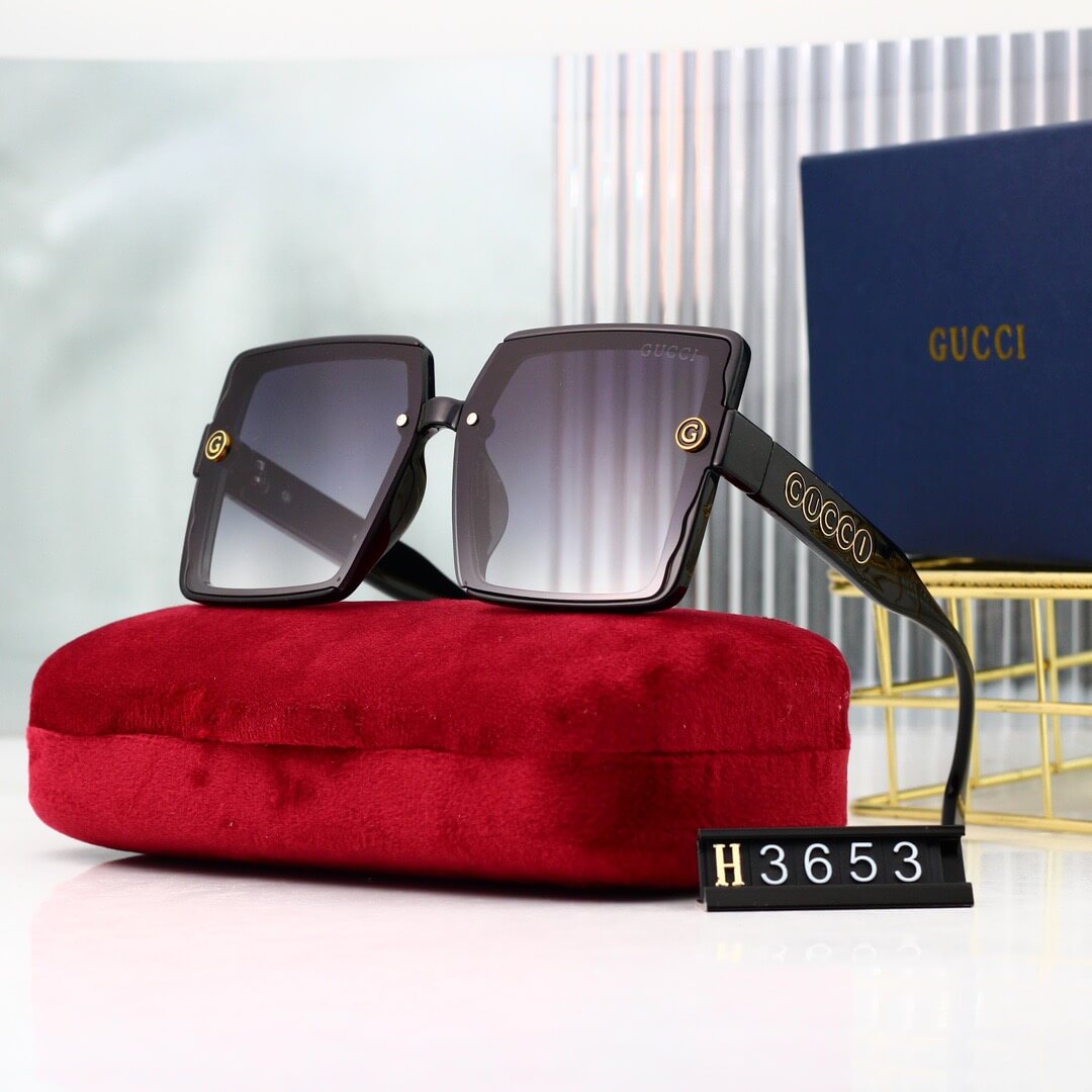 Lunettes de soleil carrées au design rétro moderne à monture complète