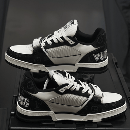 Zapatillas deportivas de piel con estampado clásico