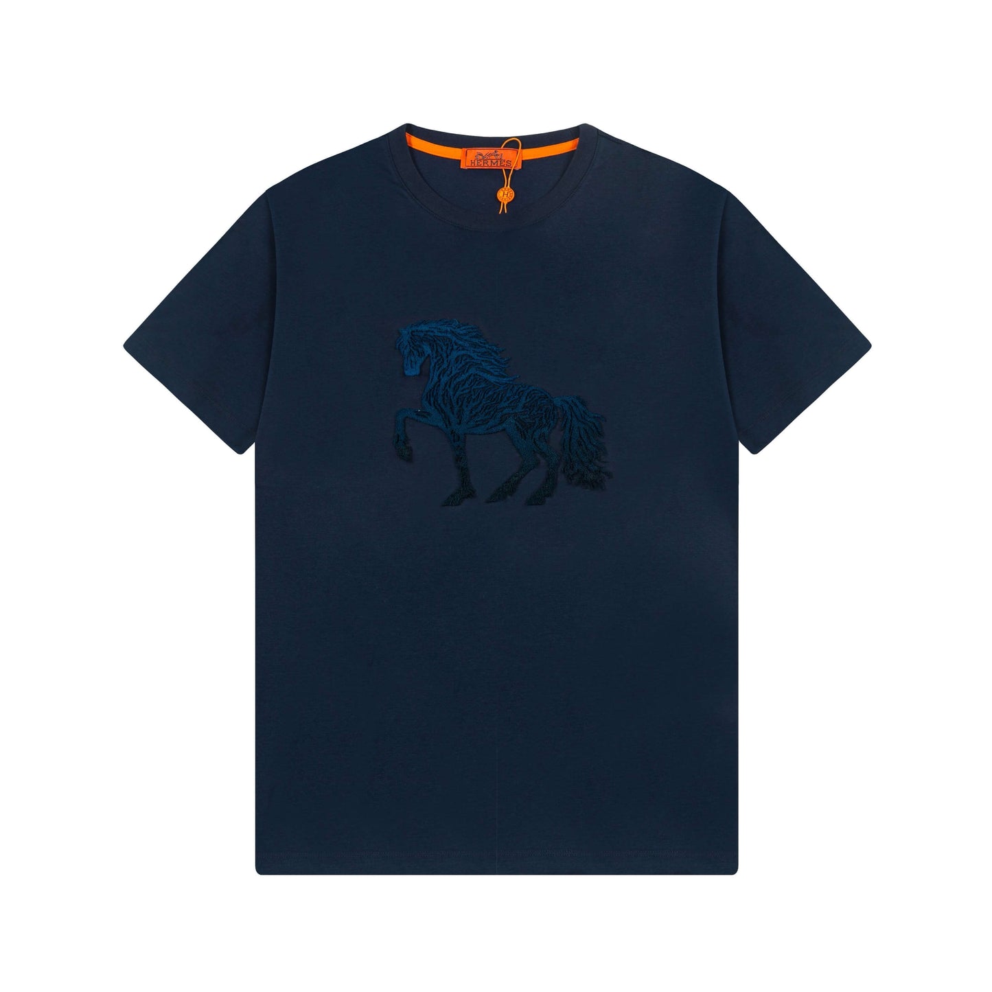Camiseta con bordado de caballo delicado