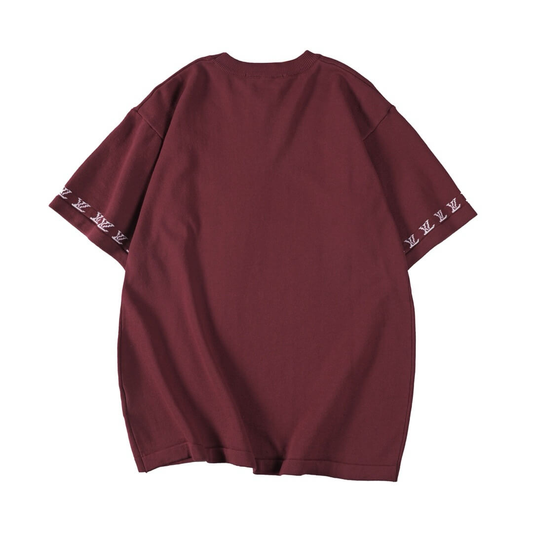 Camiseta de punto con mangas de letras
