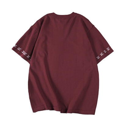 Camiseta de punto con mangas de letras
