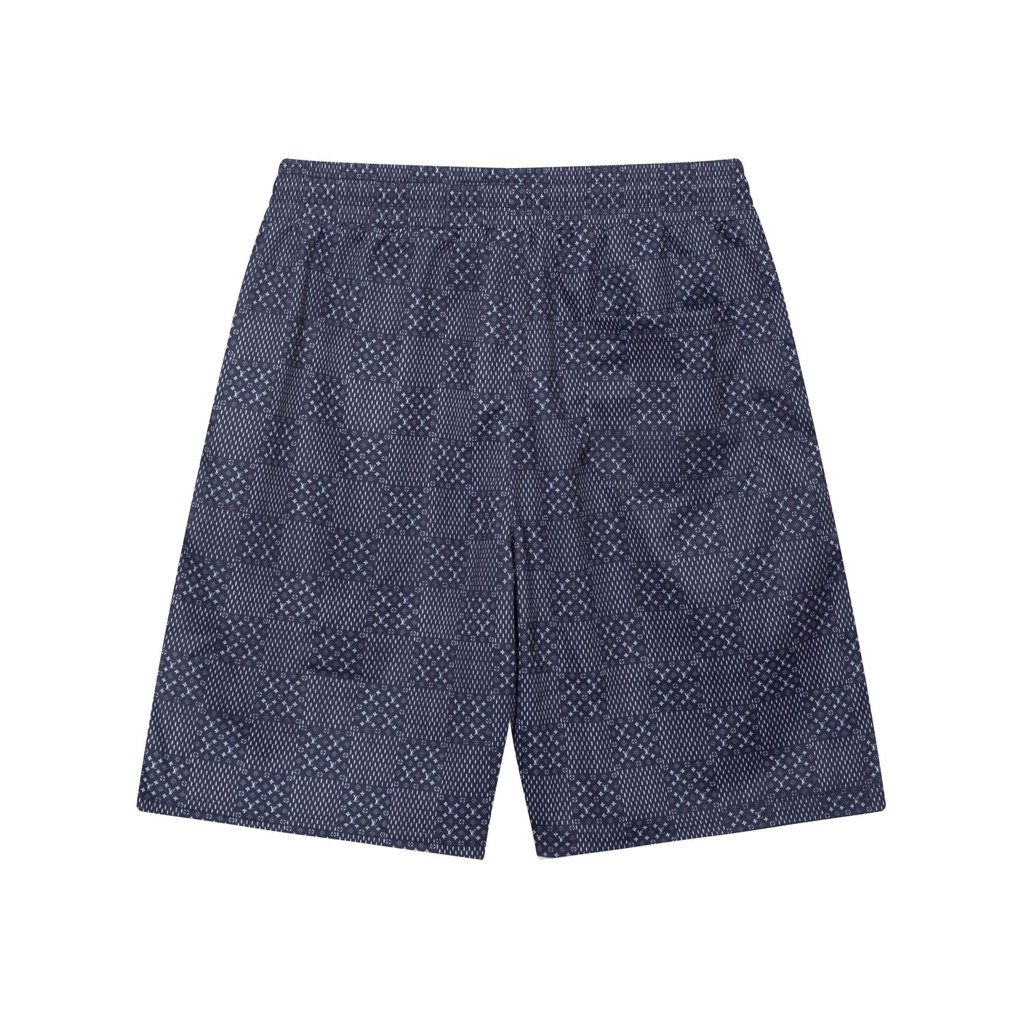 Pantalones cortos de playa con bordado de letras a cuadros