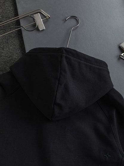 Minimal Letter Embroidered Hoodie