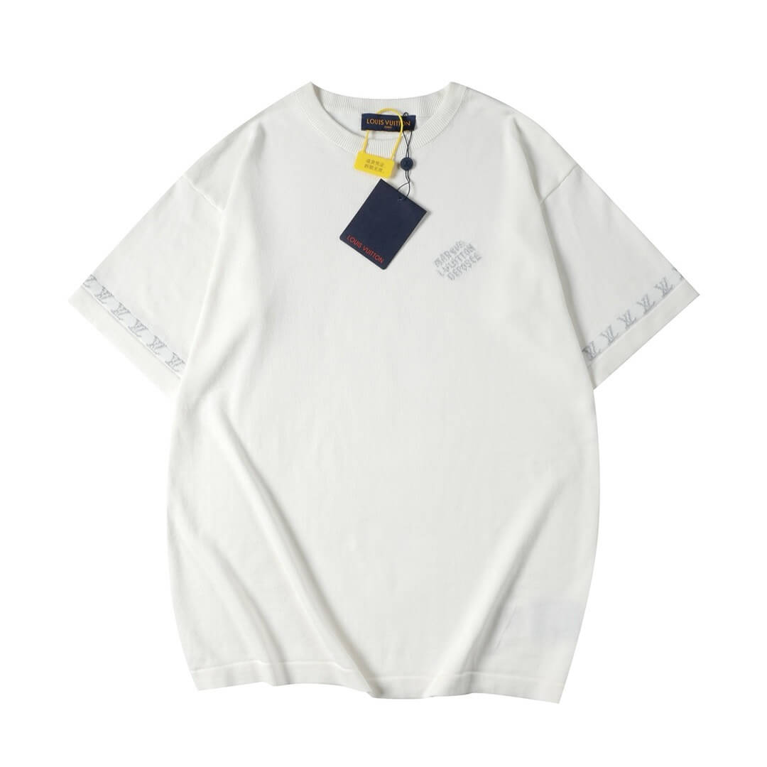 Camiseta de punto con mangas de letras