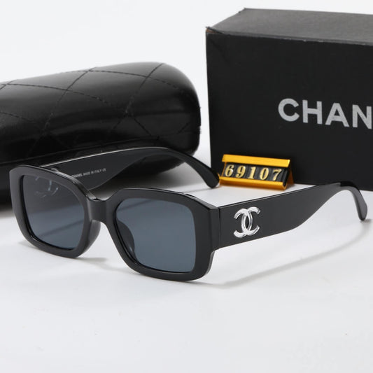 Gafas de sol elegantes con diseño de doble C transparente