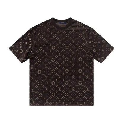 T-shirt classique imprimé en relief sur toute la surface